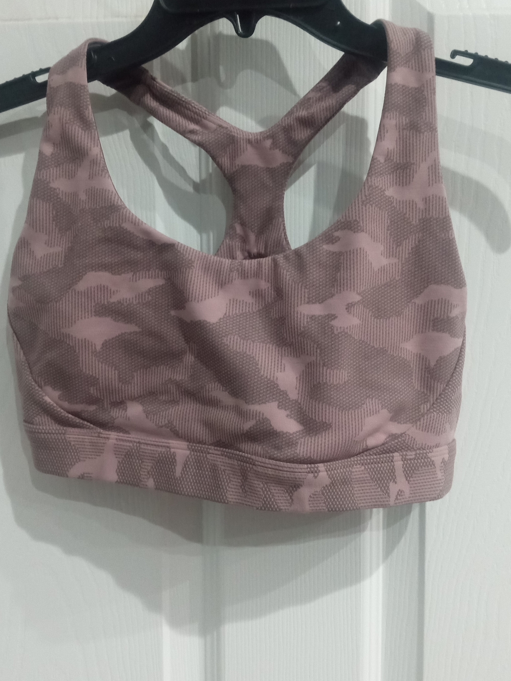 Athleta Mauve Pink Camo Racerback Sports Bra